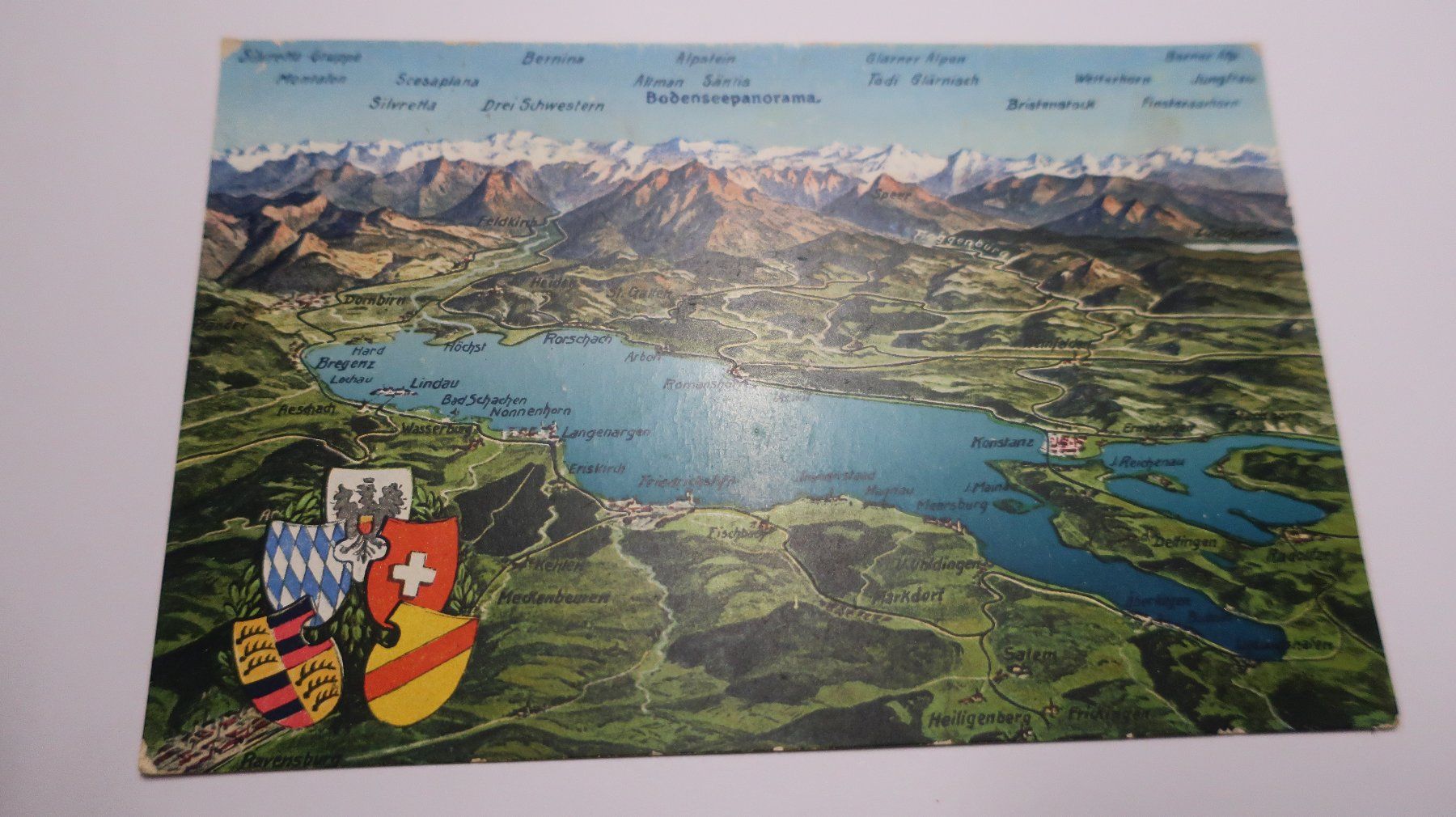 Cartoline postali: Bodensee Panorama  1928 – Usato da Cormoret venduto da Pascalll2001 1
