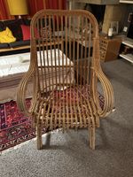 Vintage-Korbstuhl aus Bambus/Rattan