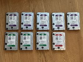 9x WD 3TB HDD