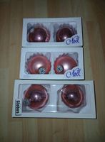 3 Packungen Christbaumkugeln, Vintage, Glas, Rosarot🎄