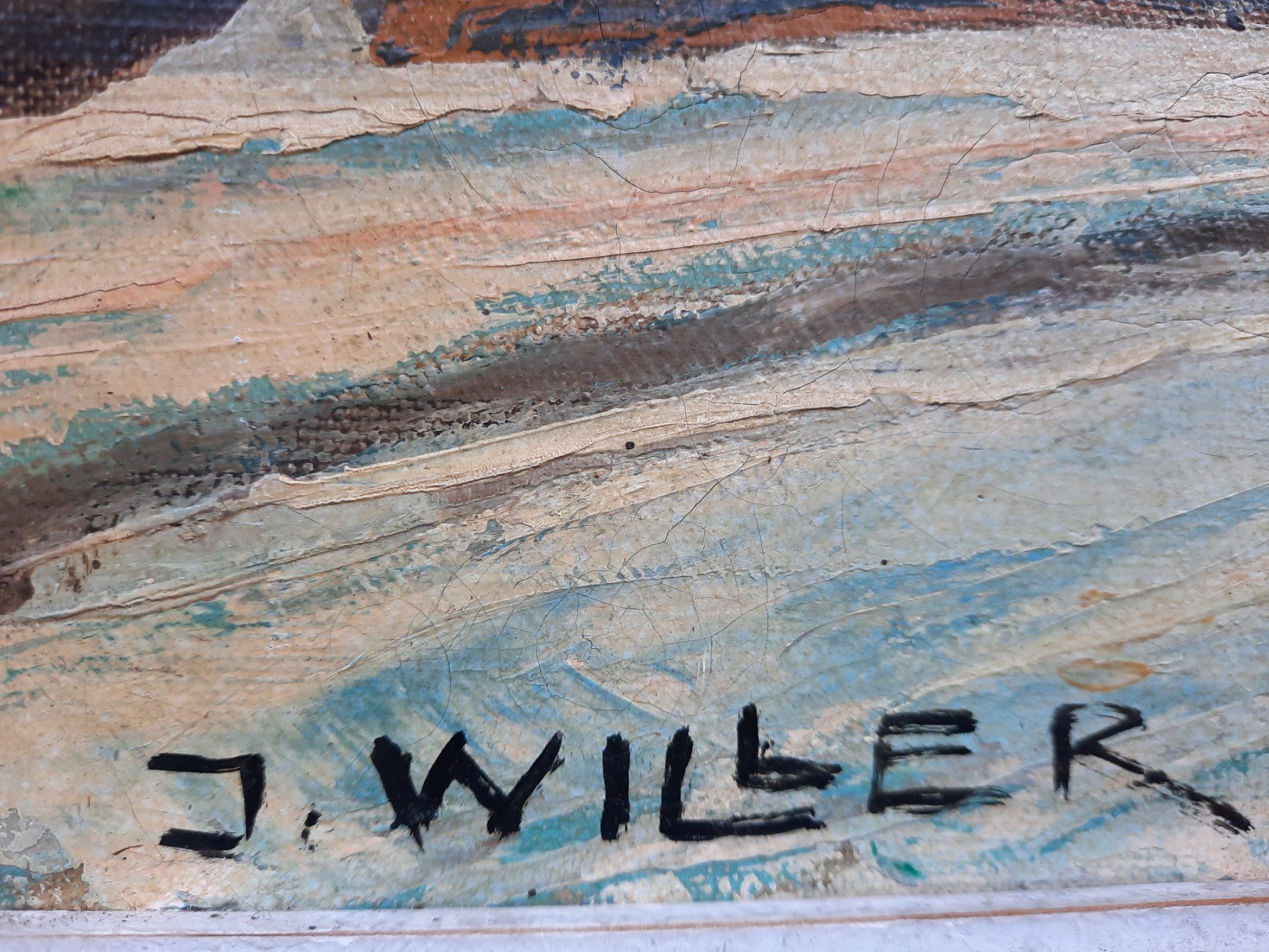 Dipinti: Landschaft, Öl auf Leinwand, J. WILLER – Usato da Weinfelden venduto da JoeBaer 2