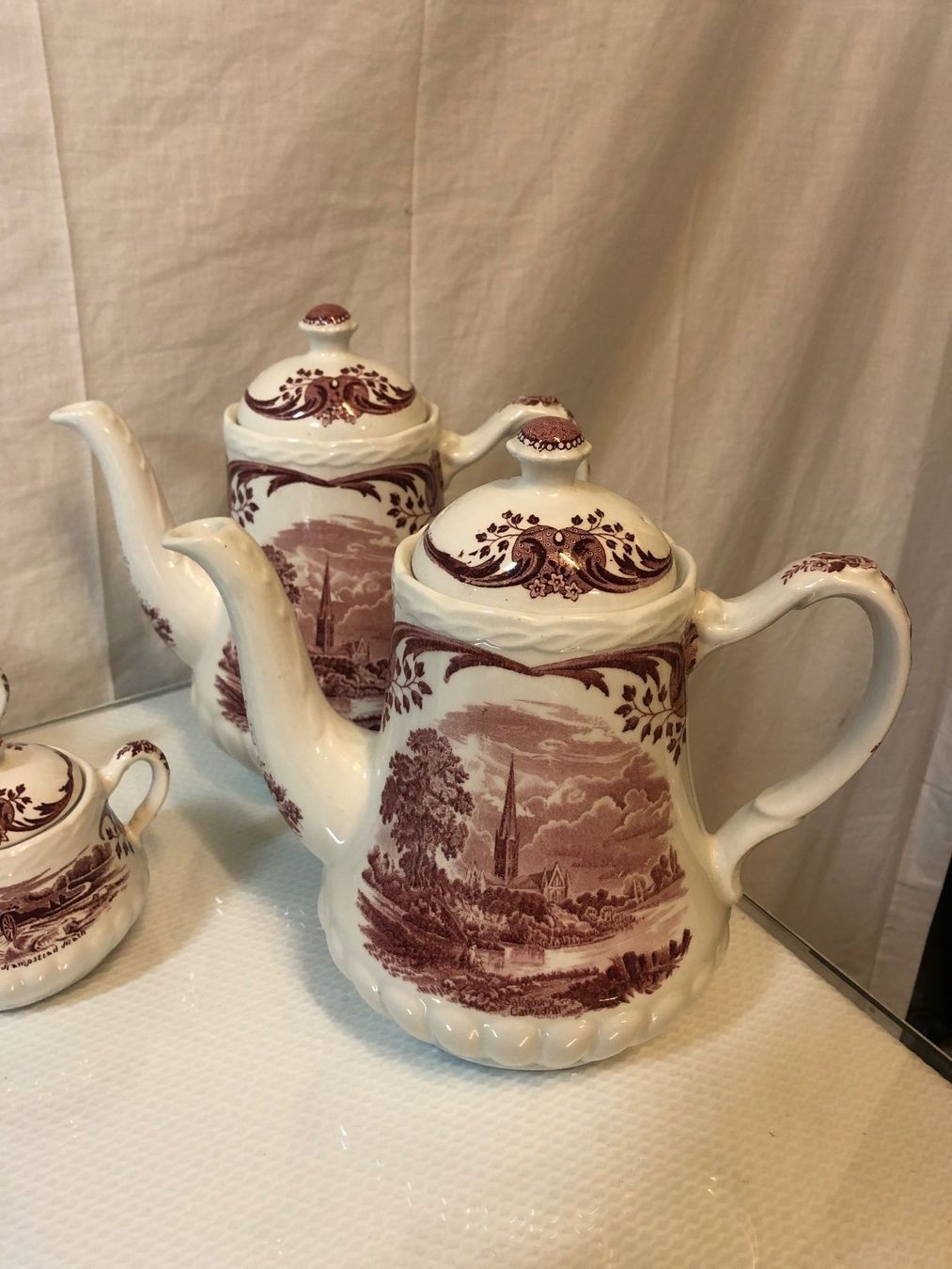 Set di piatti: Tee-/Kaffeset 41-teilig; Grindley "Scenes After Constable" – Usato da Brunnen venduto da Allerwaren 4