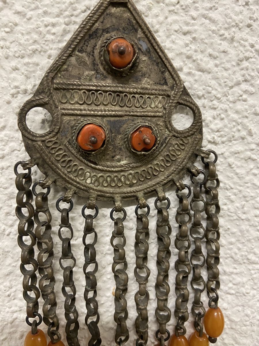 Ciondoli: Antiker Berber Anhänger  Silber & Amber – Usato da Dietikon venduto da brocki-eyra 2