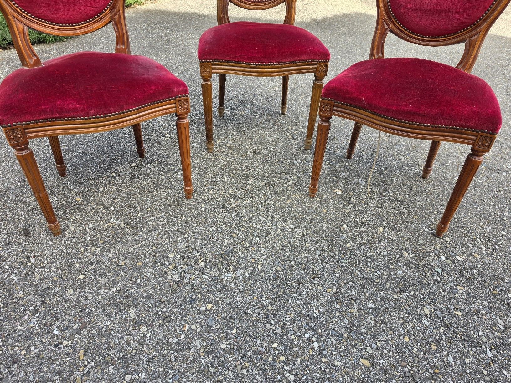 Sedie: Set mit 3  Stühlen Antik Rot Vintage Style  – Usato da Mettlen venduto da elios0888 3