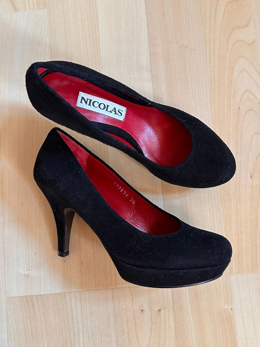 Scarpe da donna: Escarpins noirs NICOLAS en daim  – Nuovo (secondo la descrizione) da Villeneuve VD venduto da tat_9fhl 3