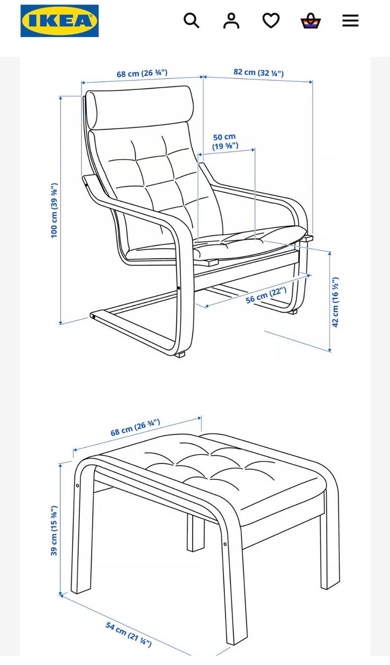 Poltrone: IKEA Poäng Sessel und Hocker – Usato da Thalwil venduto da nak0nakatz 4