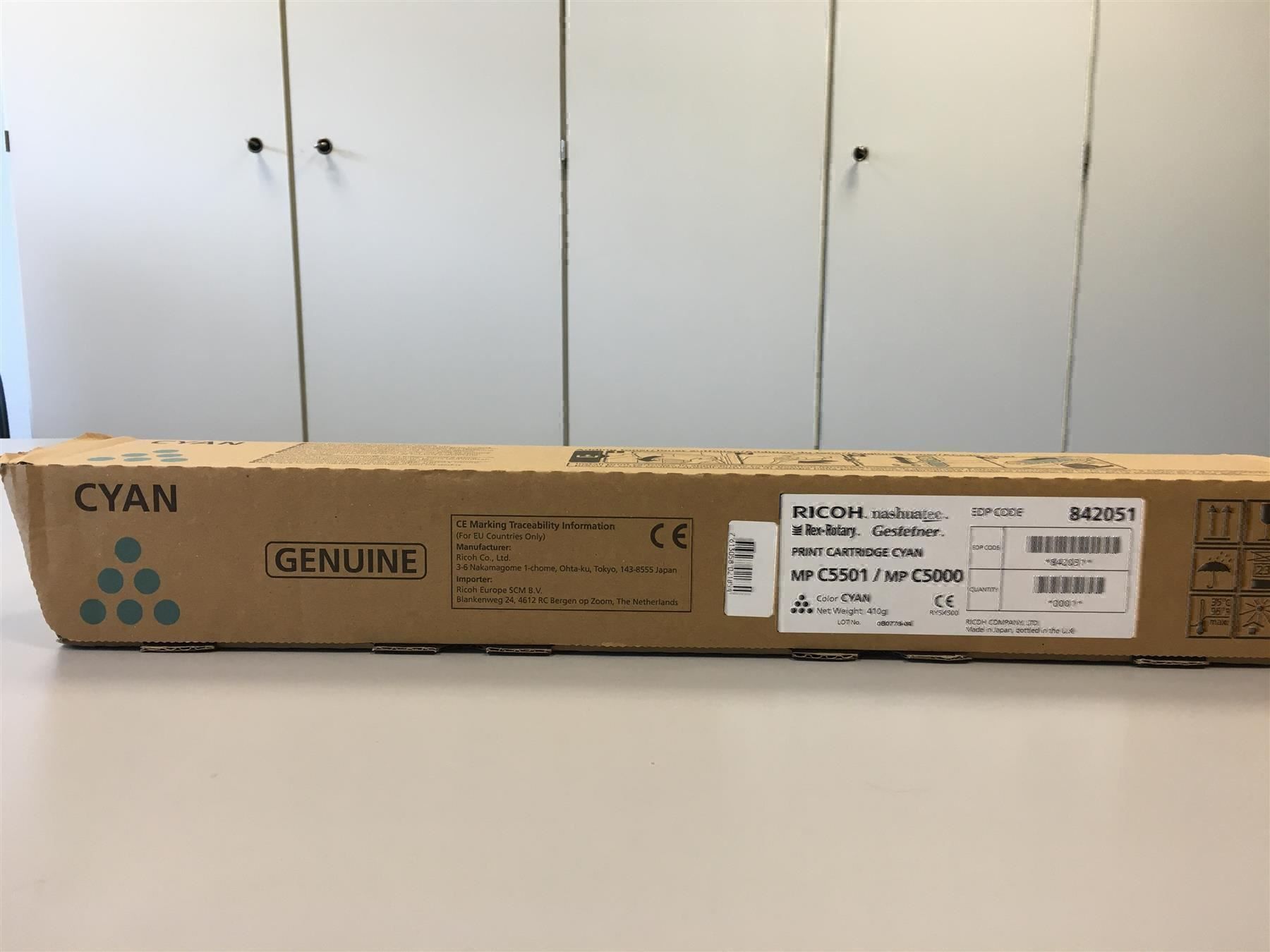 Ricoh Druckerpatronen & Toner: Toner Ricoh MP C5000 Cyan – Neu und originalverpackt aus Wängi von Bmo