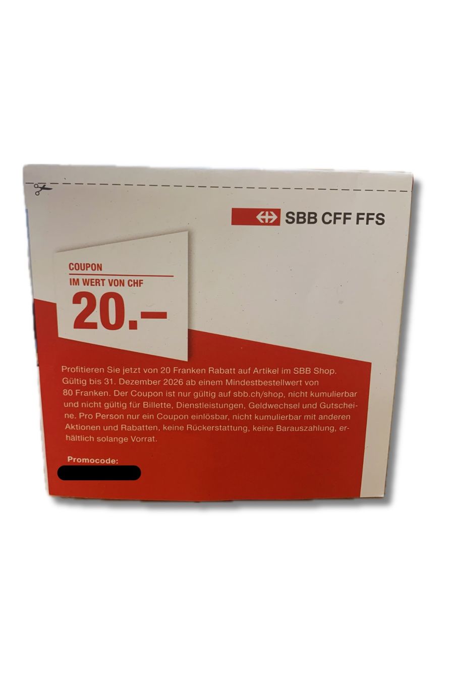 SBB/CFF/FFS Buoni: SBB Shop Coupon 20.- – Nuovo (secondo la descrizione) da Basel venduto da Budas