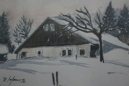 R. (LAJOUX) ? Ferme en hiver