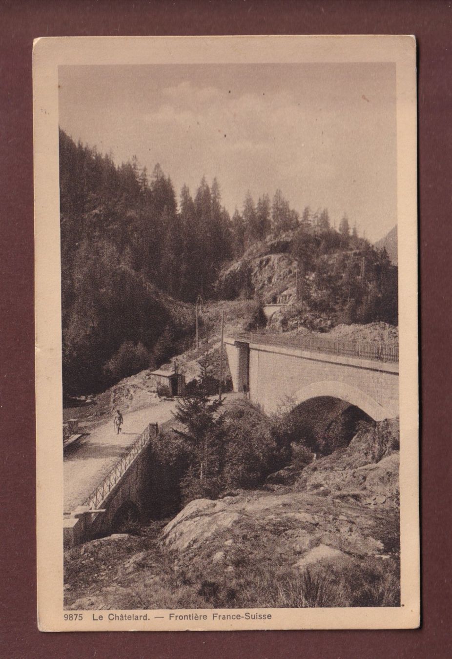 Cartoline postali: LE CHÂTELARD - Frontière Franco-Suisse - 1924 – Usato da Pully venduto da nicecards-shop
