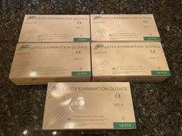 5 Packungen Latexhandschuhe Grösse S