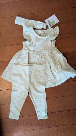 NEU Manor Mädchen Kleider Set, grün |Grösse 68