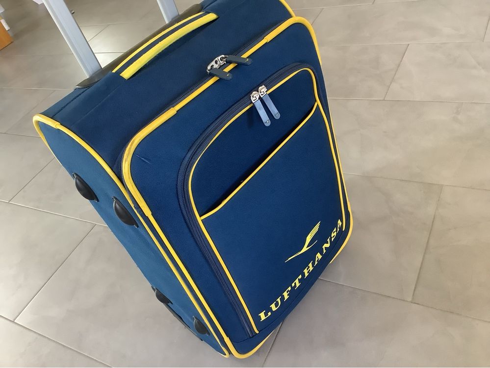 👍👍Vintage Lufthansa Pilotenkoffer Crew Trolly Koffer (Neu - Main Image