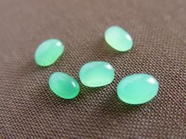 5 Chrysopras Cabochons