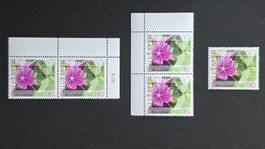 3 Abarten F. 1.80 Wilde Malve Nr. 1078 Offene Null und Acht