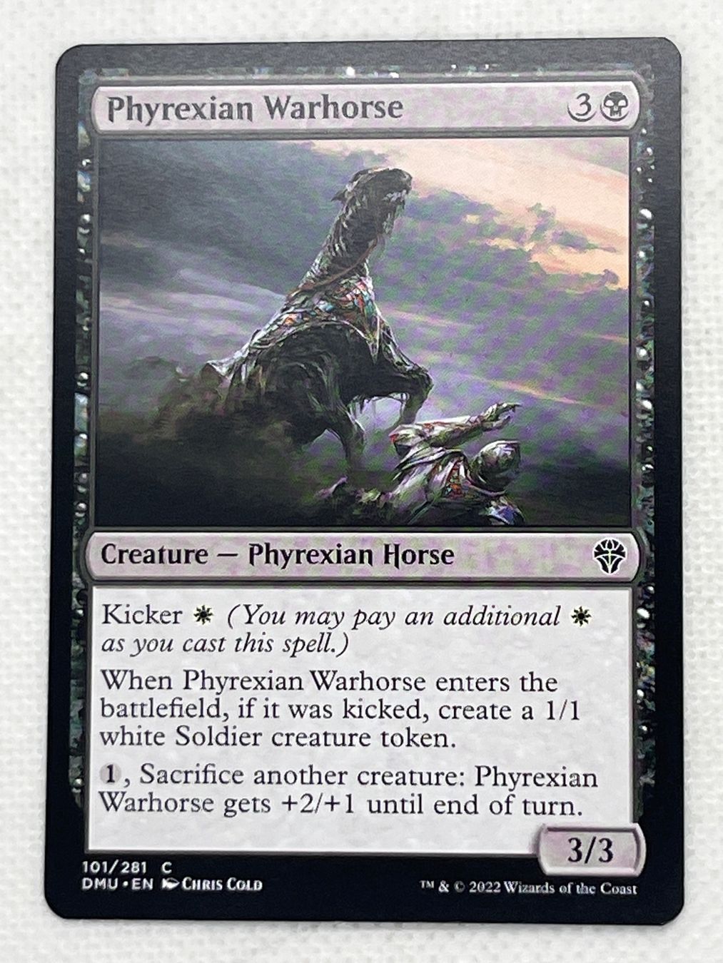 Magic The Gathering Carte collezionabili: MTG Phyrexian Warhorse DMU 101 Englisch Common – Usato da Hinterkappelen venduto da Kim1992