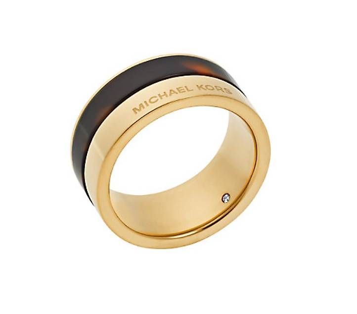 Anelli: Michael Kors Gold-Tone and Tortoise-Acetate Ring – Usato da Biberstein venduto da evolution89 3