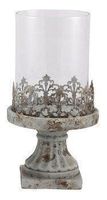 Windlicht Shabby Chic mit Glaszylinder