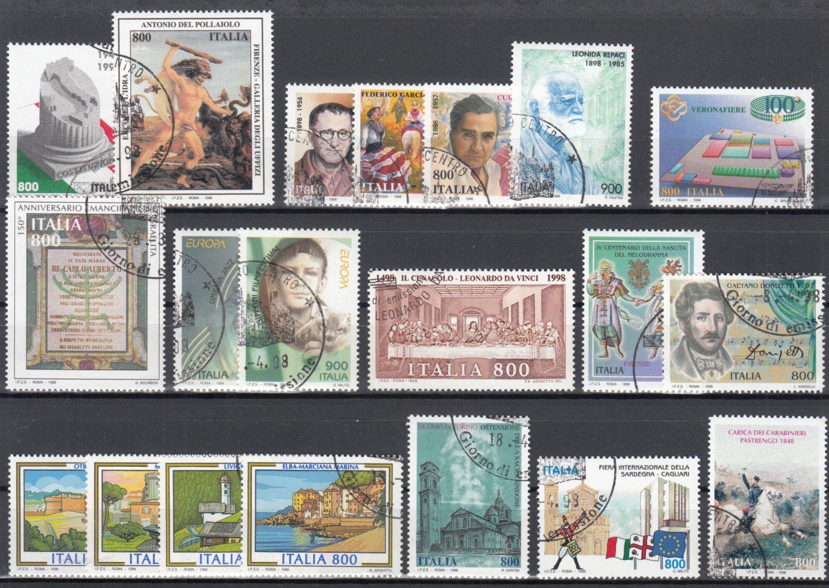 Tutti i francobolli: Italien 1998 mit ET – Usato da Bürglen TG venduto da StampGraf 1
