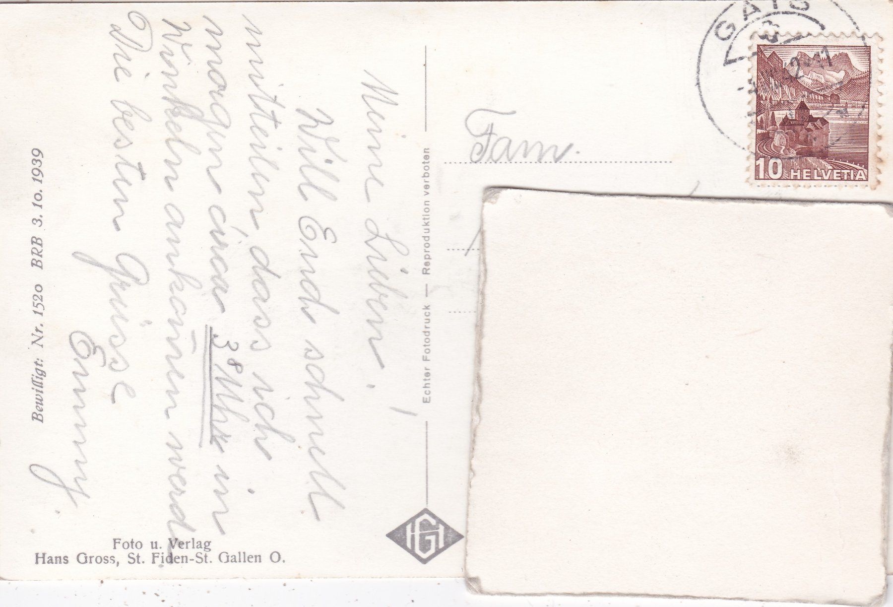 Cartoline postali: Die 3 Ruehüsli Gais 1942 – Usato da Herisau venduto da Lisegrat2008 1