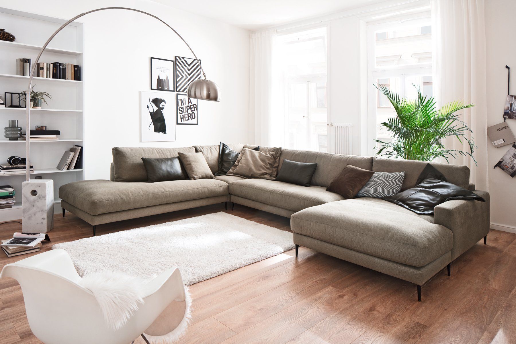 Divani: Stoffsofa Uptown U-Form – Nuovo e nell'imballaggio originale da Bischofszell venduto da deluxe-moebel 1