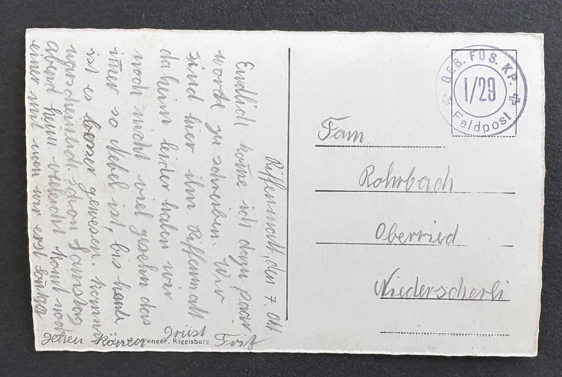 Cartoline postali: ANSICHTSKARTE RIFFENMATT – Usato da Ostermundigen venduto da crazy-horse-1840 1