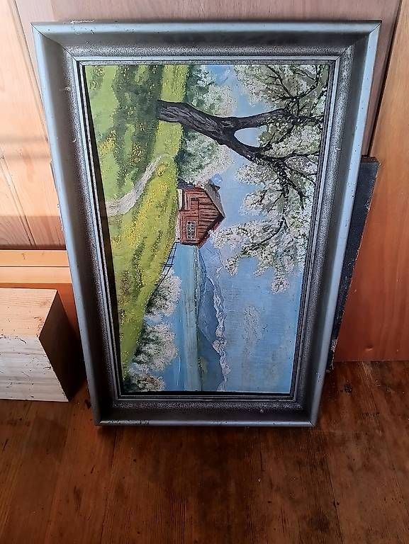 Foto & Immagini: altes Bild mit Massivholz Rahmen – Usato da Schwarzenbach BE venduto da pat_259t 1