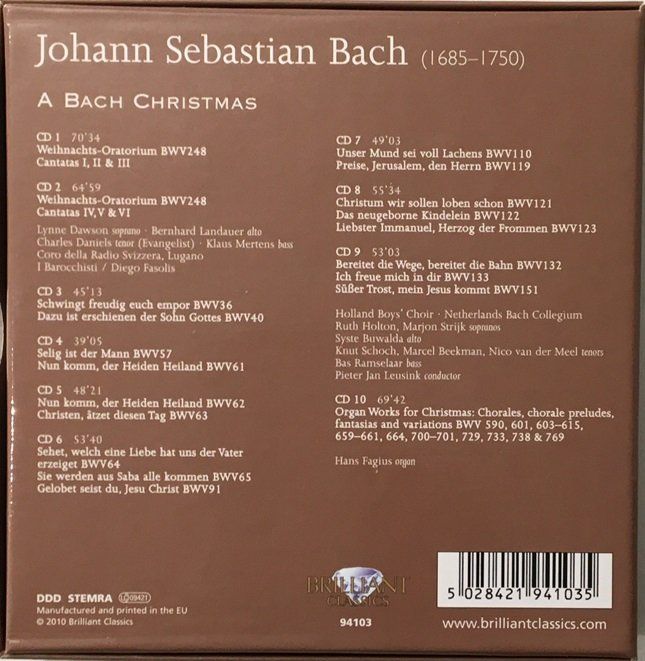 CD: A Bach Christmas (10 CDs) – Usato da Grüningen venduto da azulamarillo 1