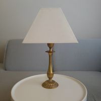 60er Jahren /Lampe aus vergoldetem Messing im Louis-XV-Stil