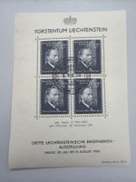 1938, Sonderblock zur 3. Liechtenst. Briefmarkenausstellung