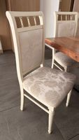 5 elegante Esszimmerstühle – Beige/Creme
