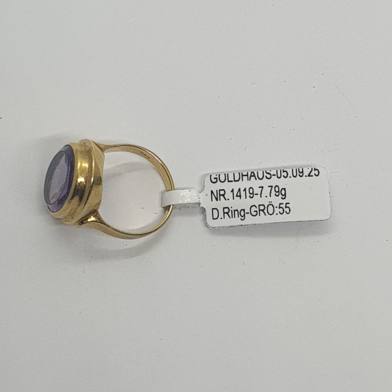 Anelli: Echt 18K Gold - Amethyst Ring – Usato da Luzern venduto da Luzern-Goldhaus 2