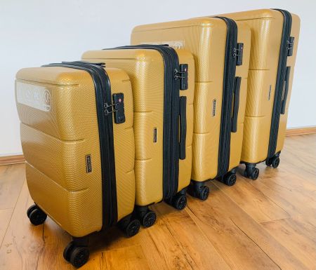 4 teiliges Koffer Polycarbonat gateBAG BUNDLE GOLD NEU