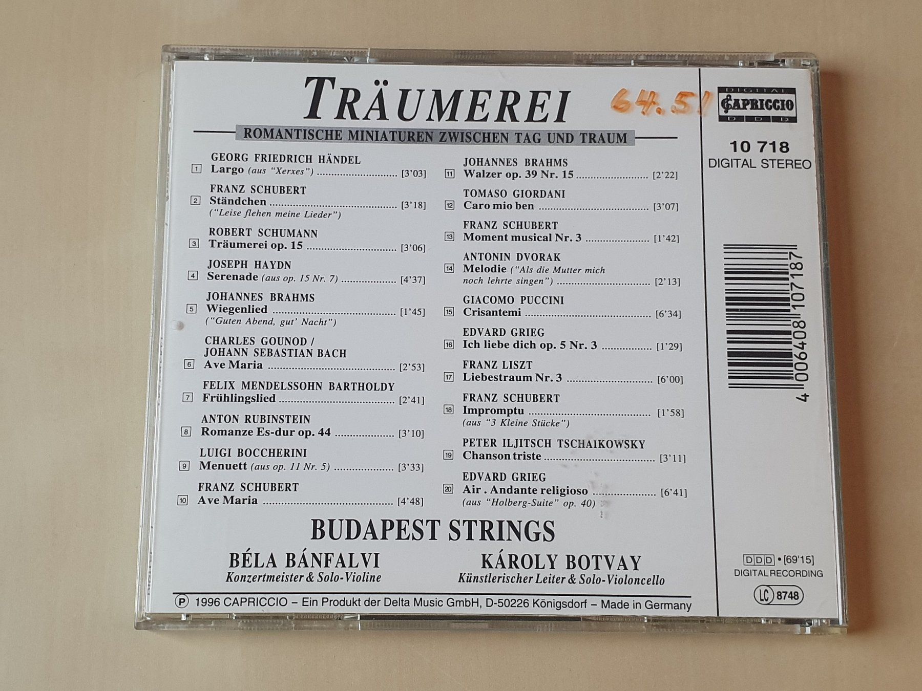 CD: Träumerei – Usato da Stansstad venduto da collectorsshop 1