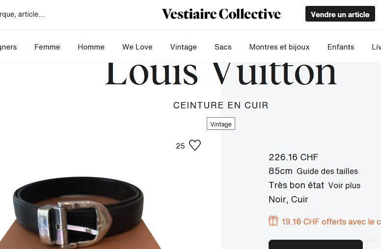 Louis Vuitton Cinture: Gürtel Louis Vuitton Epi – Usato da Collonges venduto da Auganien 7