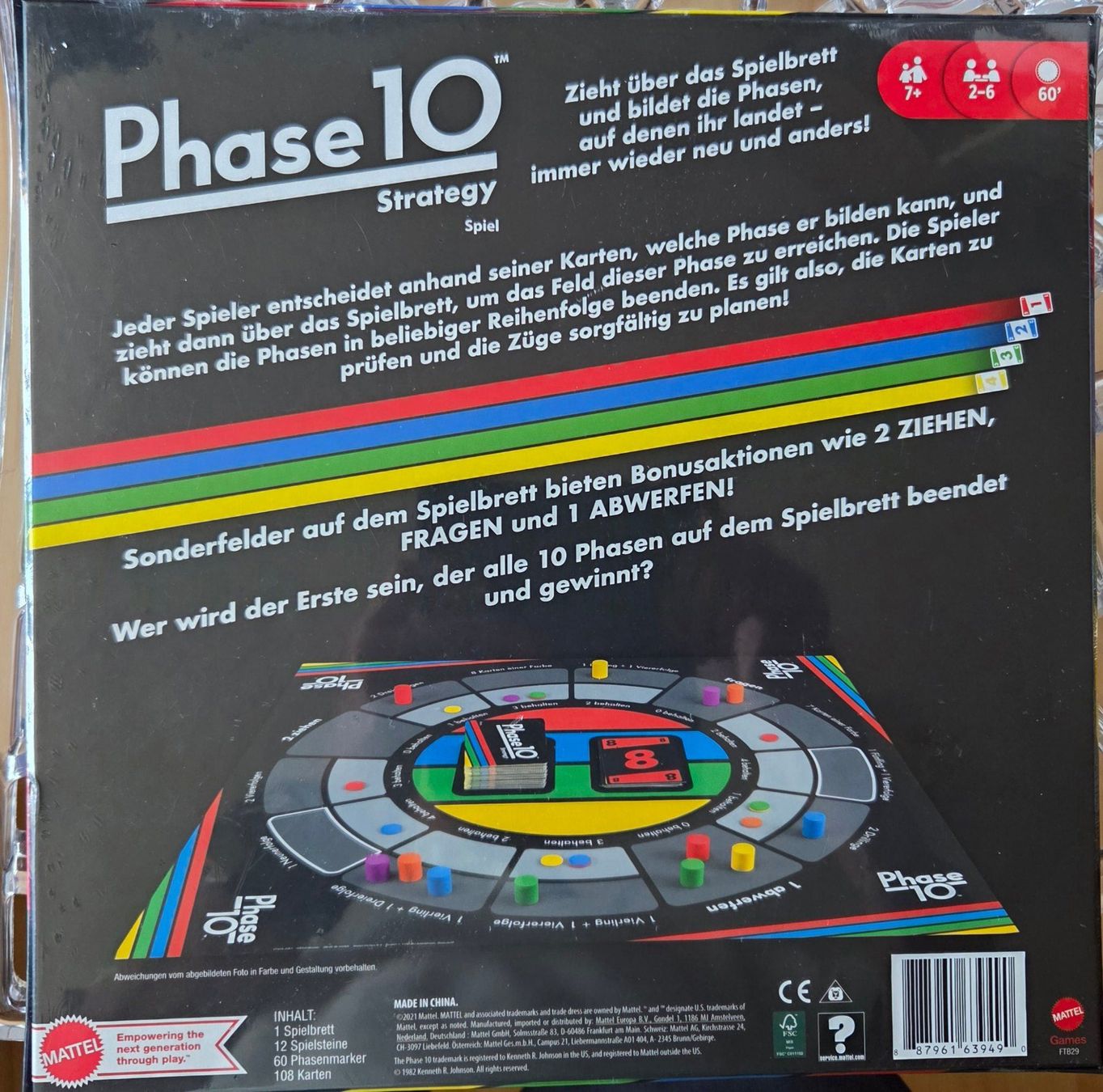 Mattel Giochi: Phase 10 Brettspiel Strategy von Mattel – Nuovo e nell'imballaggio originale da Gossau SG venduto da tenerife11 2