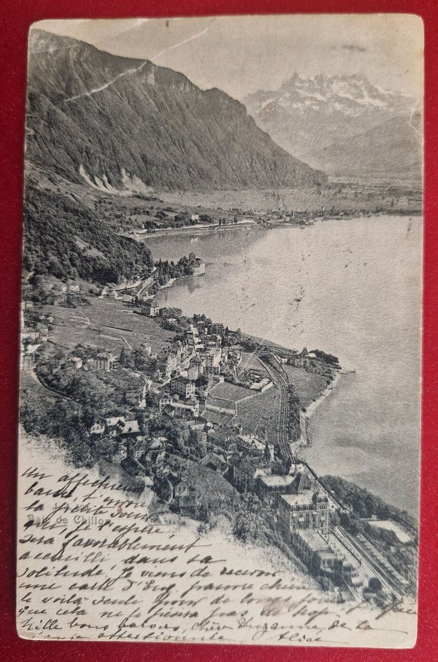Ansichtskarten: Bale de Chillon, Montreux 1903 – Gebraucht aus Melchnau von Arthurius