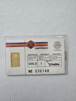 Goldbarren Raiffeisen 1g 999.9 Feingold 