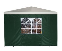 Seitenplane Pavillon, 3x1,9 Meter Polyester grün mit Fenster