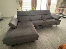 Relaxsofa Ecksofa elektrisch (Stoff-Grau) guter Zustand