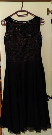 Kleid (Cocktailkleid) schwarz, 38, knielang, wie neu