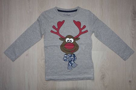 Langarmshirt Rentier Gr. 116 Rudolph the Red-Nosed Reindeer