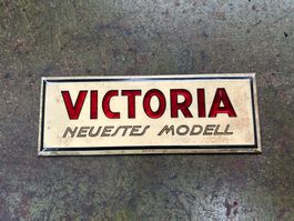Victoria Neuestes Modell, Vintage Schild, Rarität!