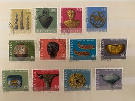 Schweiz Briefmarken Sammlung Pro Patria, Jahrgänge 1972-74