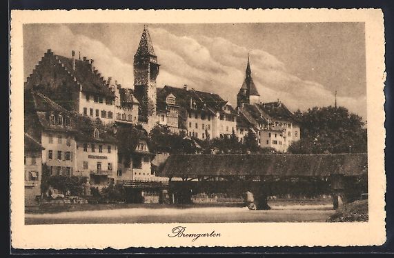 Cartoline postali: Bremgarten /AG, Ortsansicht mit Brücke – Usato da Berlin venduto da bartko-reher
