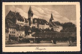 Bremgarten /AG, Ortsansicht mit Brücke