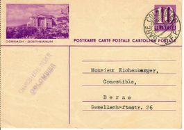 Bildpostkarte - Stempel Gare Colombier CFF 1939