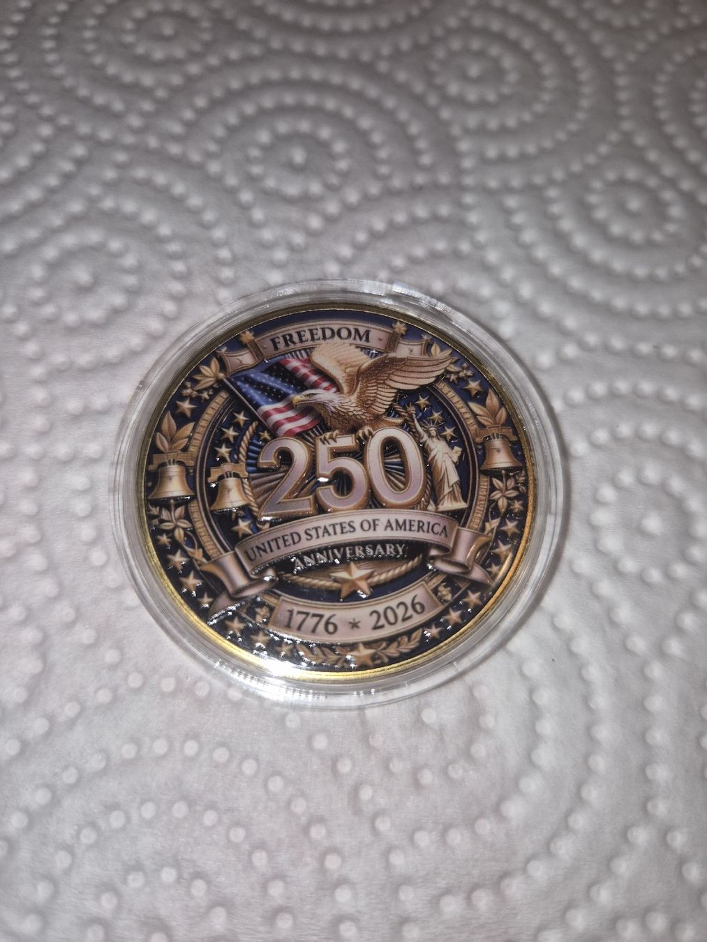 Toutes les monnaies: Pièce commémorative 250 ans USA – Neuf (Voir description) à Senèdes par hen_fw8b 1