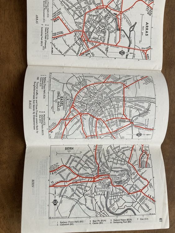 Reiseführer Schweiz 1964 Vintage AA Continental Route Book (Gebraucht