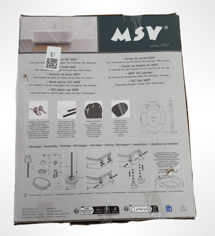 WC: MSV CLEO WC Sitz MDF | 45 x 37 x 5 cm – Neu (gemäss Beschreibung) aus Wangen b. Olten von Restwert_Wangen 4